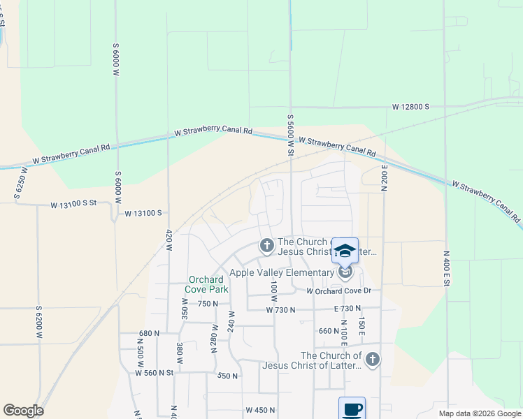 map of restaurants, bars, coffee shops, grocery stores, and more near 979 North 90 West in Santaquin