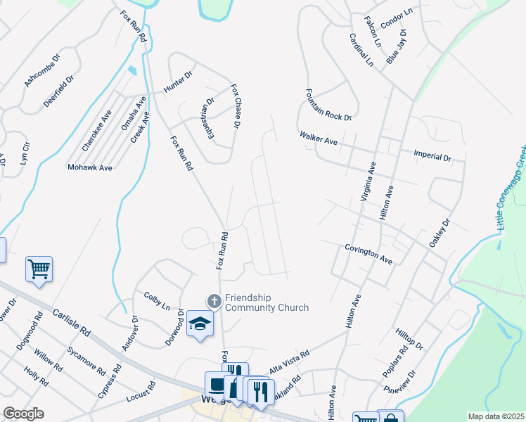 map of restaurants, bars, coffee shops, grocery stores, and more near 3490 Summer Drive in Dover