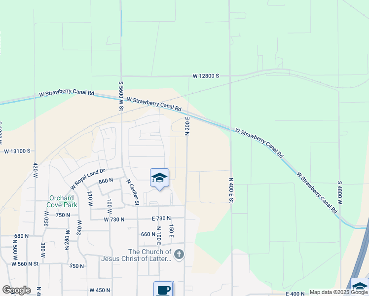 map of restaurants, bars, coffee shops, grocery stores, and more near 963 North 200 East in Payson