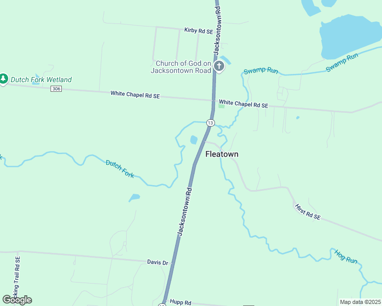 map of restaurants, bars, coffee shops, grocery stores, and more near 6836 Jacksontown Road in Newark