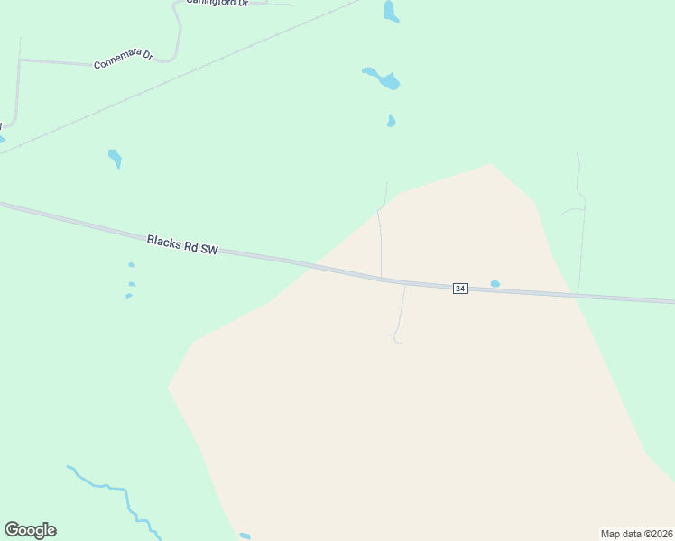 map of restaurants, bars, coffee shops, grocery stores, and more near 3025 Blacks Road Southwest in Hebron