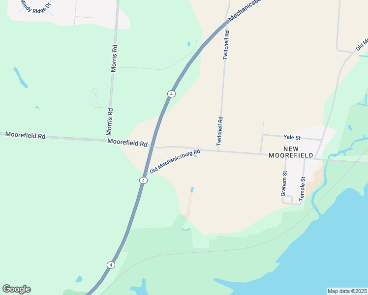 map of restaurants, bars, coffee shops, grocery stores, and more near 3839 Moorefield Road in Springfield