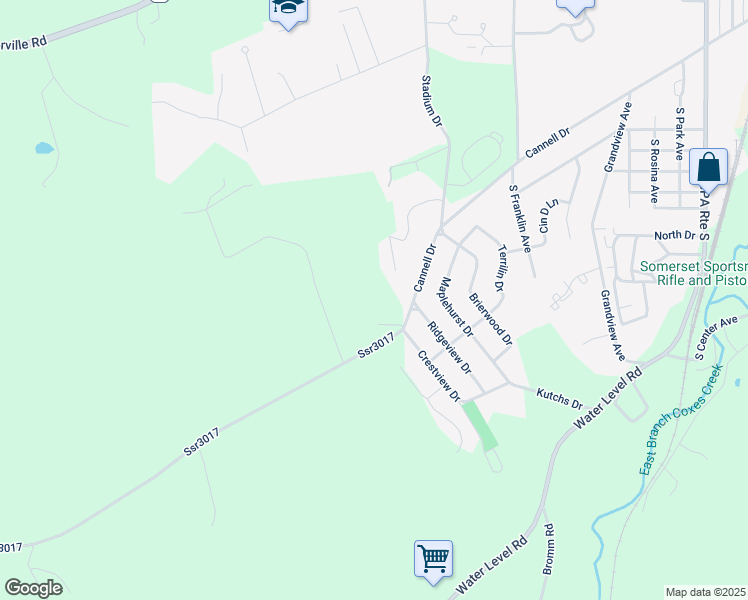 map of restaurants, bars, coffee shops, grocery stores, and more near 1348 Cannell Drive in Somerset