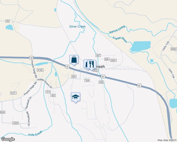 map of restaurants, bars, coffee shops, grocery stores, and more near 8 Gcr 821 in Tabernash
