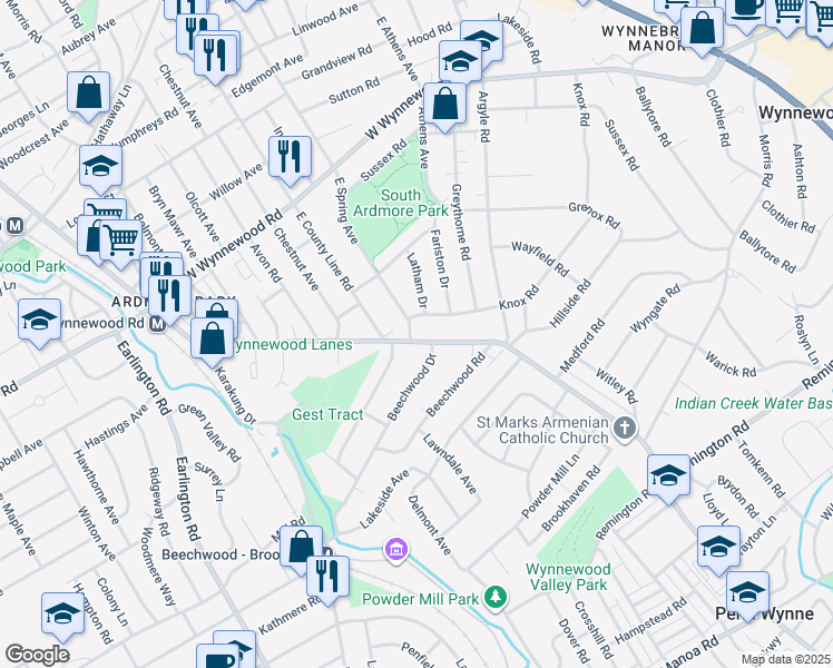 map of restaurants, bars, coffee shops, grocery stores, and more near 523 East Spring Avenue in Wynnewood