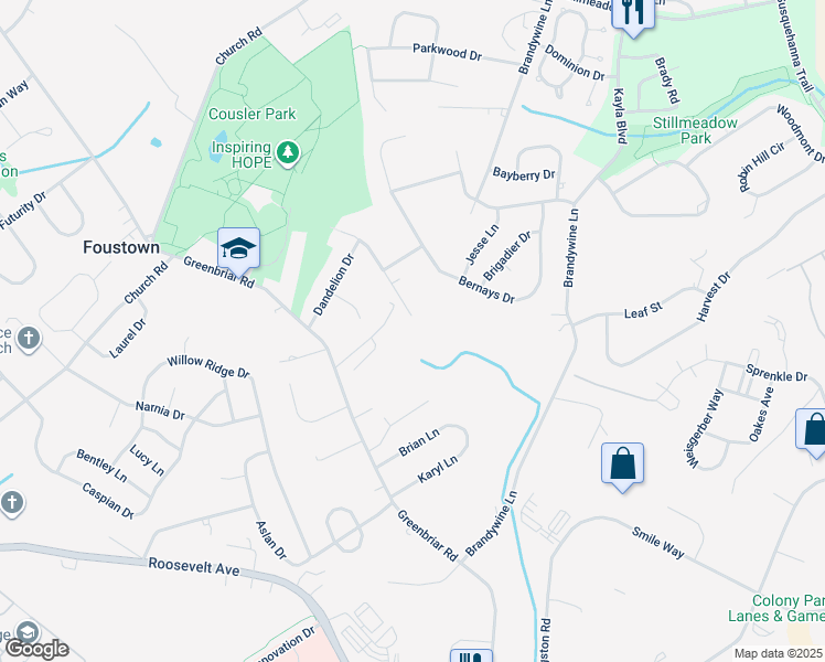map of restaurants, bars, coffee shops, grocery stores, and more near 701 Applewine Court in York