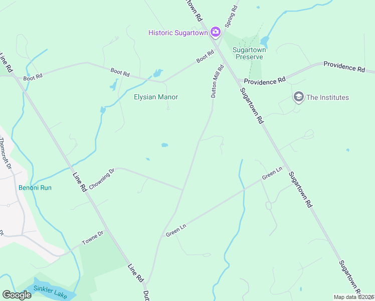 map of restaurants, bars, coffee shops, grocery stores, and more near 415 Dutton Mill Road in Malvern