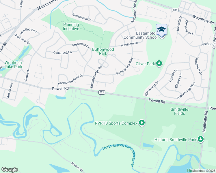 map of restaurants, bars, coffee shops, grocery stores, and more near 3 Surrey Ct in Mt Holly
