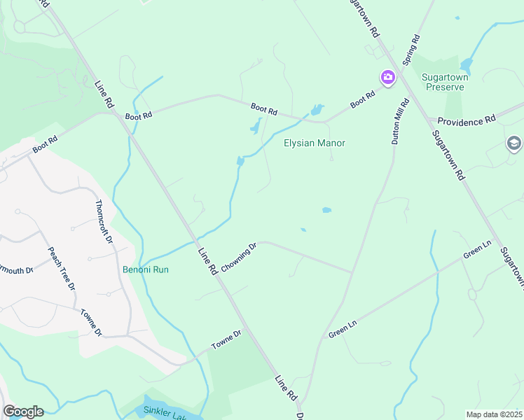 map of restaurants, bars, coffee shops, grocery stores, and more near 9 Roselawn Lane in Malvern