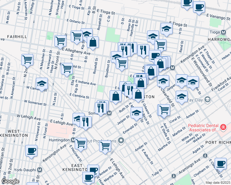 map of restaurants, bars, coffee shops, grocery stores, and more near 2943 Gransback Street in Philadelphia