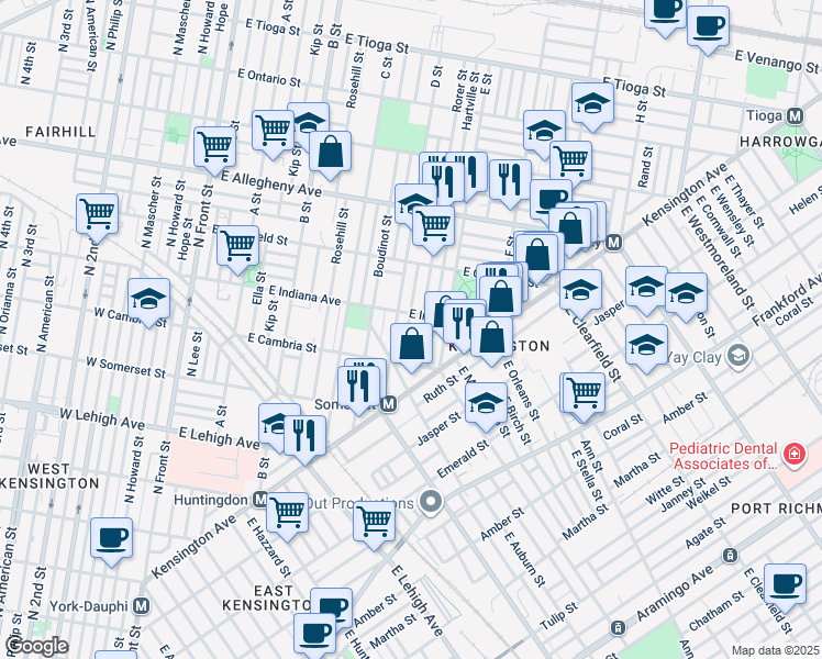 map of restaurants, bars, coffee shops, grocery stores, and more near 2943 Gransback Street in Philadelphia