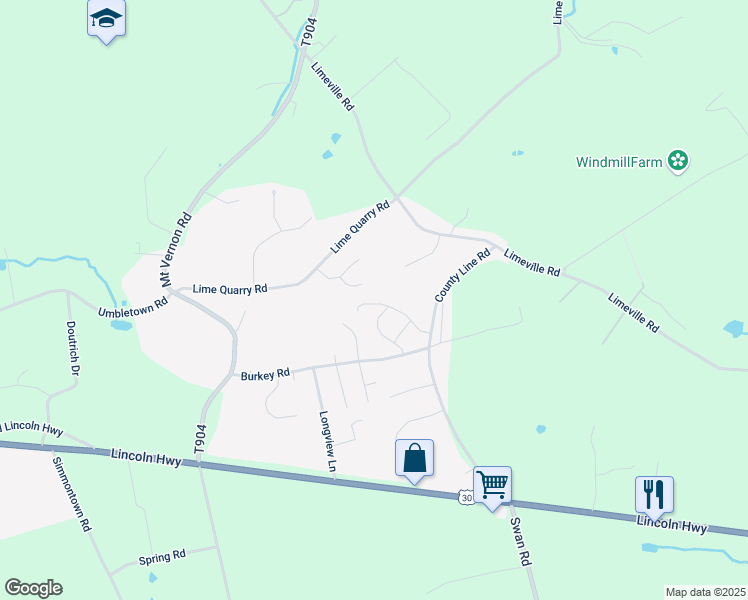 map of restaurants, bars, coffee shops, grocery stores, and more near 752 Woodview Lane in Gap