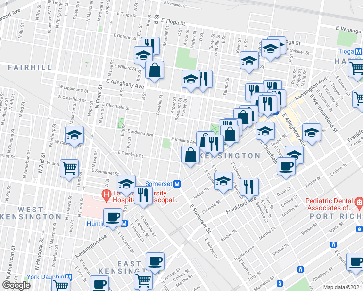 map of restaurants, bars, coffee shops, grocery stores, and more near 3002 Gransback Street in Philadelphia