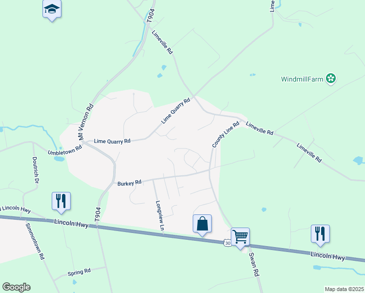 map of restaurants, bars, coffee shops, grocery stores, and more near 752 Woodview Lane in Gap