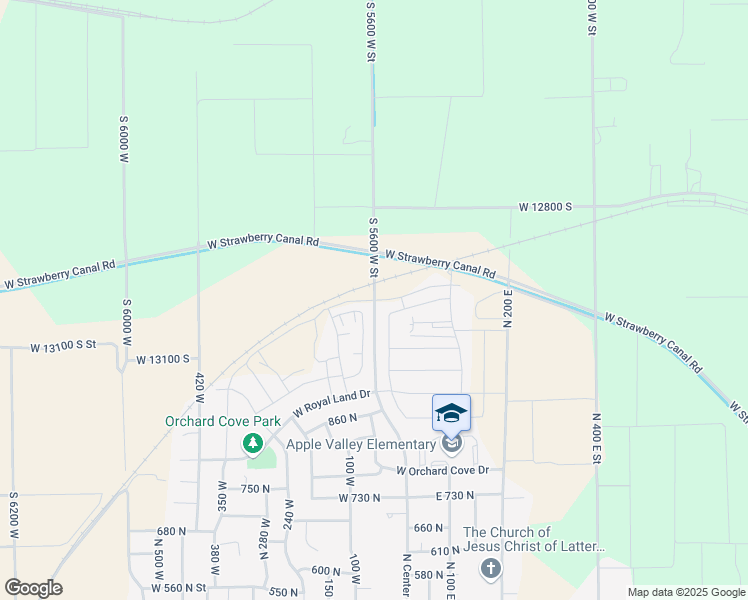 map of restaurants, bars, coffee shops, grocery stores, and more near 12775 South 5600 West Street in Payson