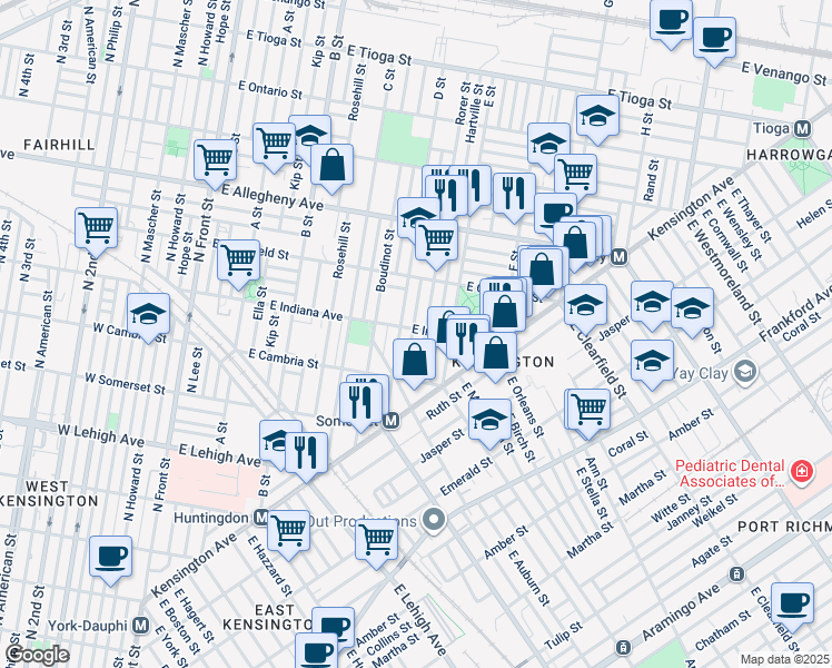 map of restaurants, bars, coffee shops, grocery stores, and more near 2959 Gransback Street in Philadelphia