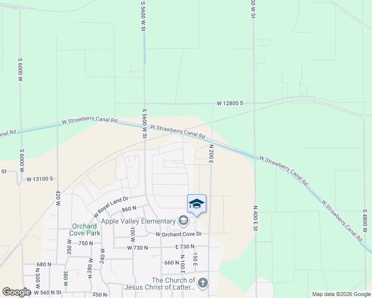 map of restaurants, bars, coffee shops, grocery stores, and more near 1050 North 120 East Street in Santaquin