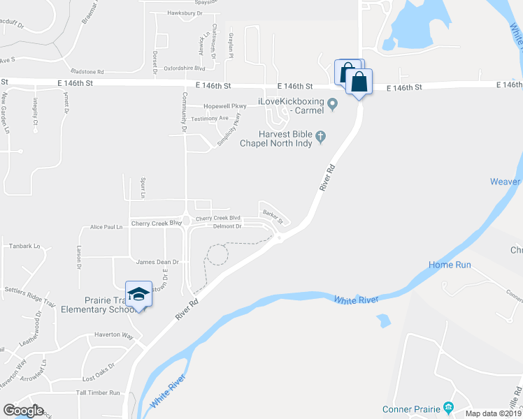 map of restaurants, bars, coffee shops, grocery stores, and more near 14239 Frostburg Drive in Carmel