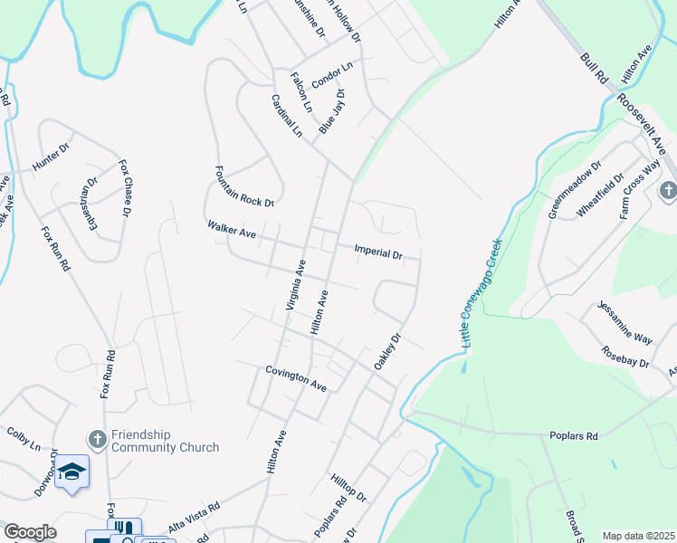 map of restaurants, bars, coffee shops, grocery stores, and more near 1749 Hilton Avenue in Dover