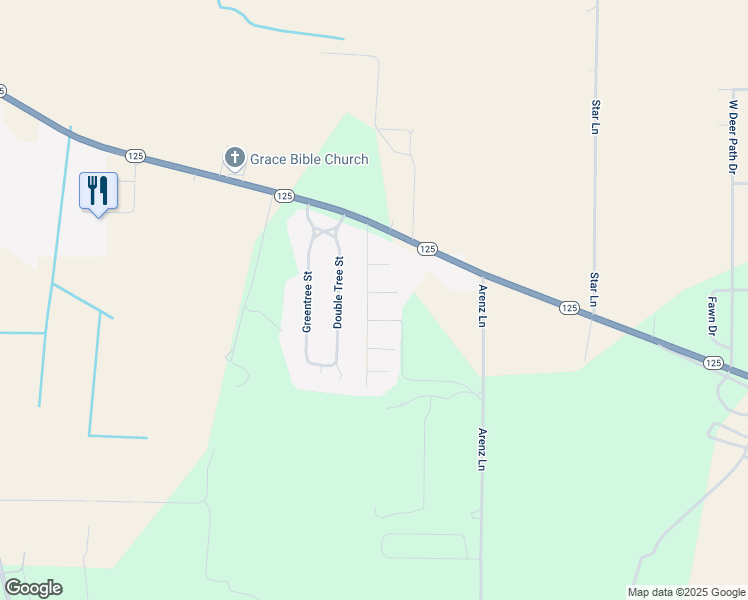map of restaurants, bars, coffee shops, grocery stores, and more near 306 Redwood Lane in Beardstown