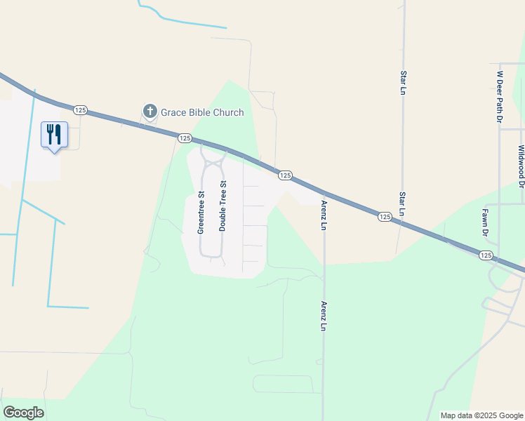 map of restaurants, bars, coffee shops, grocery stores, and more near 306 Redwood Lane in Beardstown