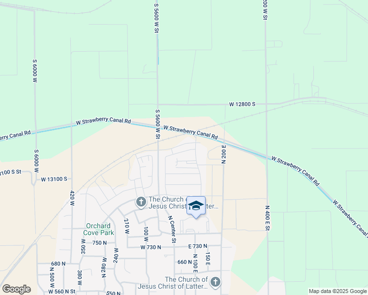 map of restaurants, bars, coffee shops, grocery stores, and more near 82 East Ginger Gold Road in Santaquin