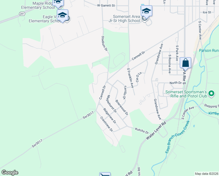map of restaurants, bars, coffee shops, grocery stores, and more near 1304 Maplehurst Drive in Somerset