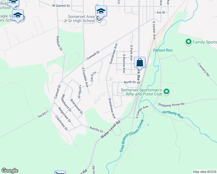 map of restaurants, bars, coffee shops, grocery stores, and more near 1211 South Columbia Avenue in Somerset