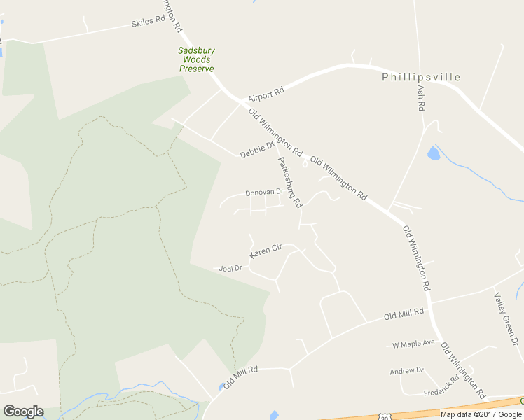 map of restaurants, bars, coffee shops, grocery stores, and more near 103 Hope Lane in Coatesville