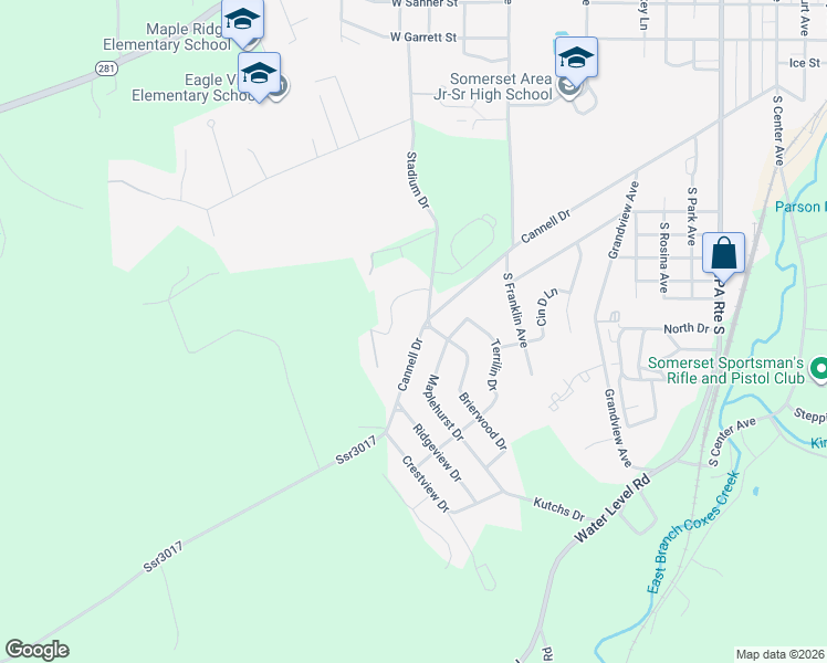 map of restaurants, bars, coffee shops, grocery stores, and more near 1304 Maplehurst Drive in Somerset
