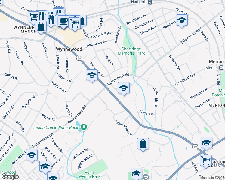 map of restaurants, bars, coffee shops, grocery stores, and more near 330 Lincoln Highway in Wynnewood