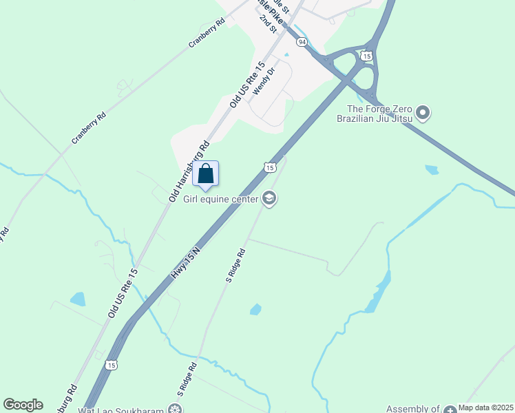 map of restaurants, bars, coffee shops, grocery stores, and more near 840 South Ridge Road in York Springs