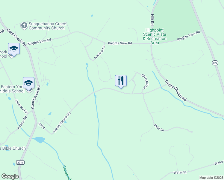 map of restaurants, bars, coffee shops, grocery stores, and more near 1200 Trinity North Road in Wrightsville