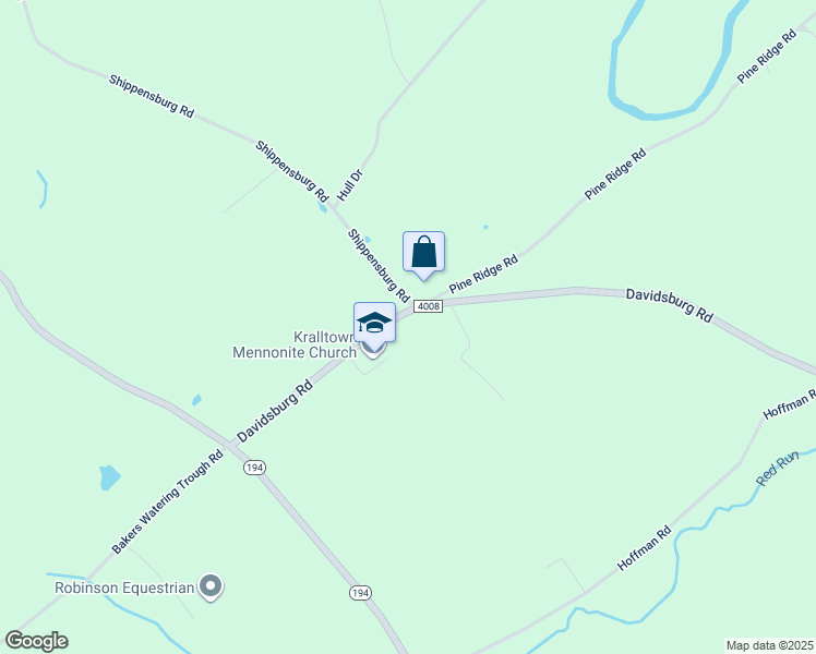 map of restaurants, bars, coffee shops, grocery stores, and more near 6707 Davidsburg Rd in East Berlin