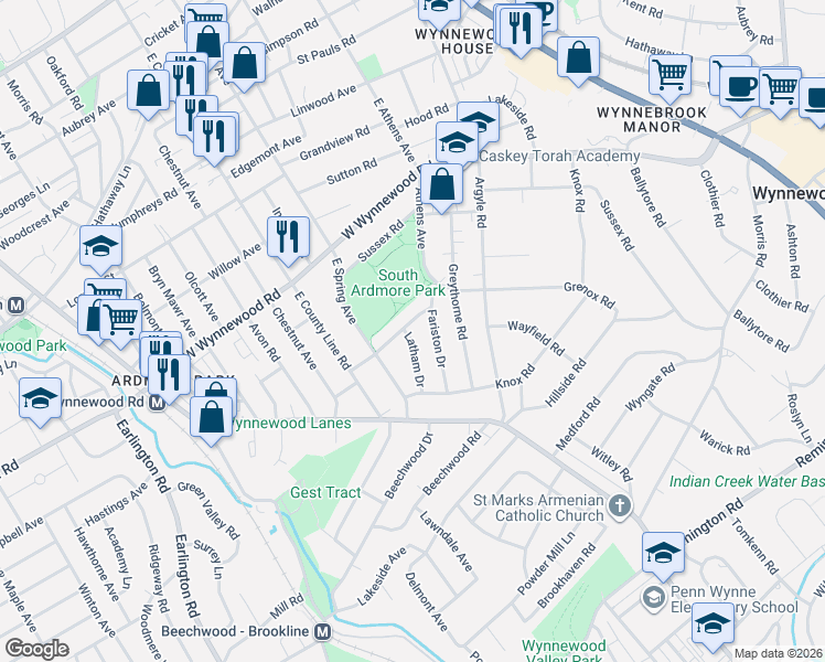 map of restaurants, bars, coffee shops, grocery stores, and more near 1513 James Road in Wynnewood