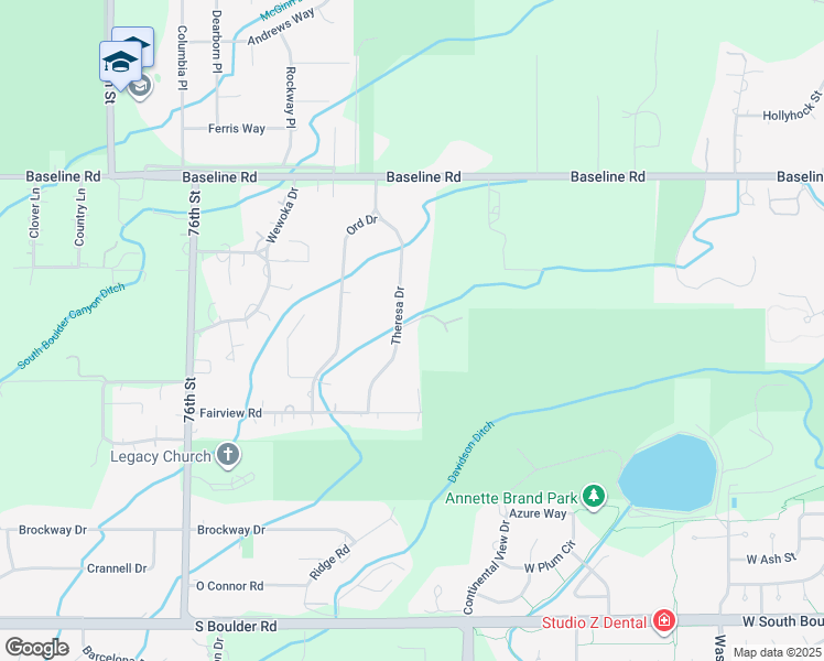 map of restaurants, bars, coffee shops, grocery stores, and more near 500 Short Road in Boulder