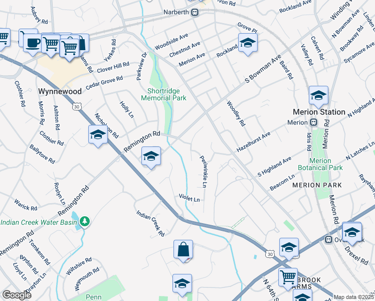 map of restaurants, bars, coffee shops, grocery stores, and more near 905 Primrose Lane in Wynnewood