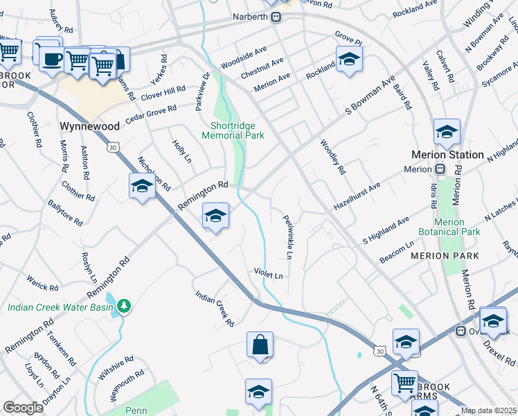 map of restaurants, bars, coffee shops, grocery stores, and more near 905 Primrose Lane in Wynnewood