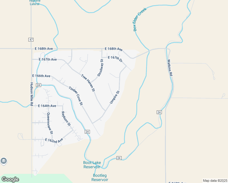 map of restaurants, bars, coffee shops, grocery stores, and more near 16530 Umpire Street in Hudson
