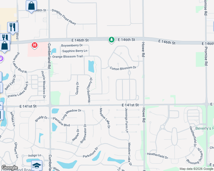map of restaurants, bars, coffee shops, grocery stores, and more near 14254 Holly Berry Circle in Fishers