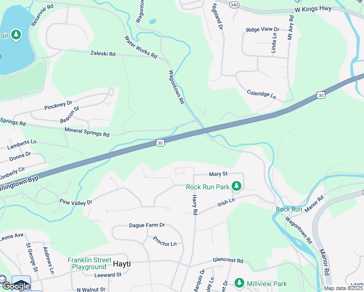 map of restaurants, bars, coffee shops, grocery stores, and more near 124 Charlotte Lane in Coatesville