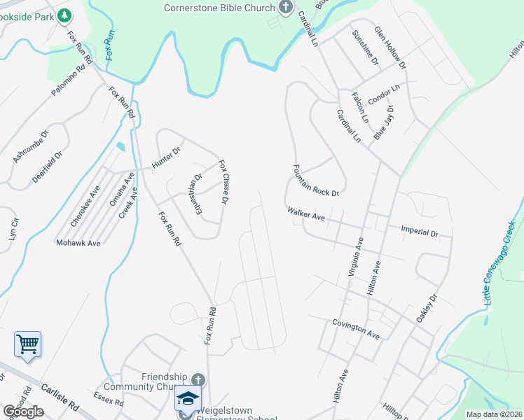 map of restaurants, bars, coffee shops, grocery stores, and more near 3264 Walker Avenue in Dover