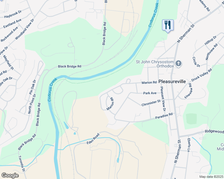 map of restaurants, bars, coffee shops, grocery stores, and more near 504 Marion Road in York