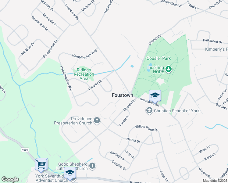 map of restaurants, bars, coffee shops, grocery stores, and more near 75 Riding Silks Lane in York