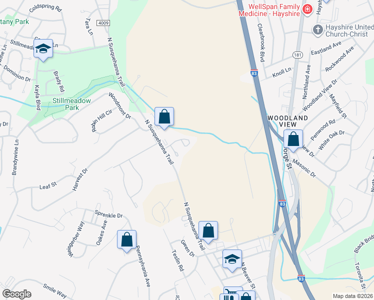 map of restaurants, bars, coffee shops, grocery stores, and more near 72 Lexton Drive in York
