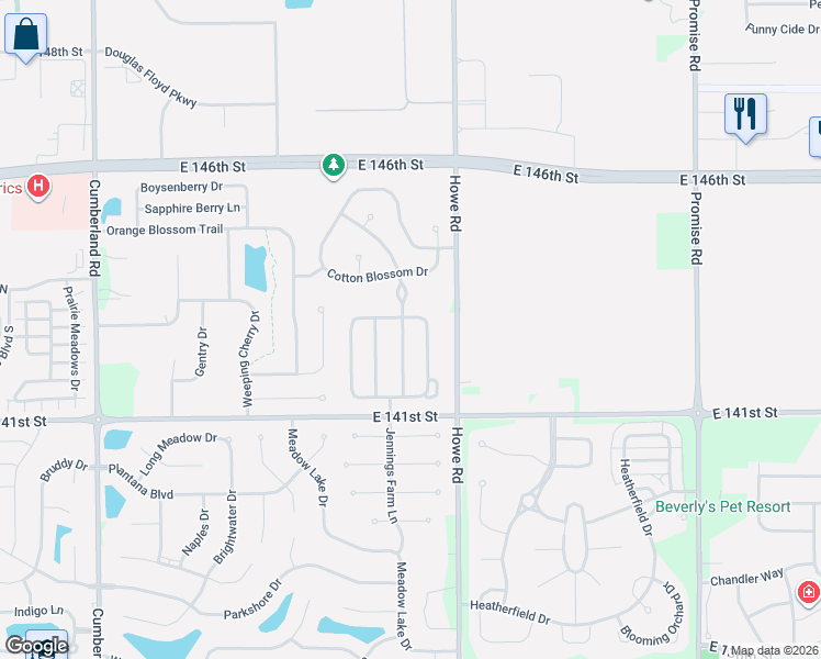 map of restaurants, bars, coffee shops, grocery stores, and more near 14262 Calming Waters in Fishers