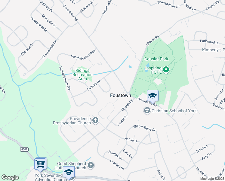 map of restaurants, bars, coffee shops, grocery stores, and more near 75 Riding Silks Lane in York