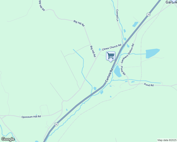 map of restaurants, bars, coffee shops, grocery stores, and more near 440 Clines Church Road in Aspers