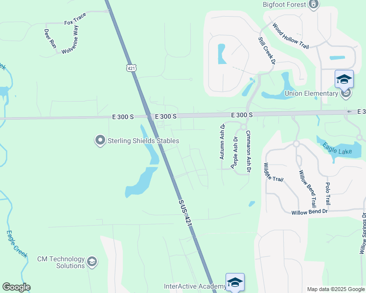 map of restaurants, bars, coffee shops, grocery stores, and more near 10901 East 300 South in Zionsville