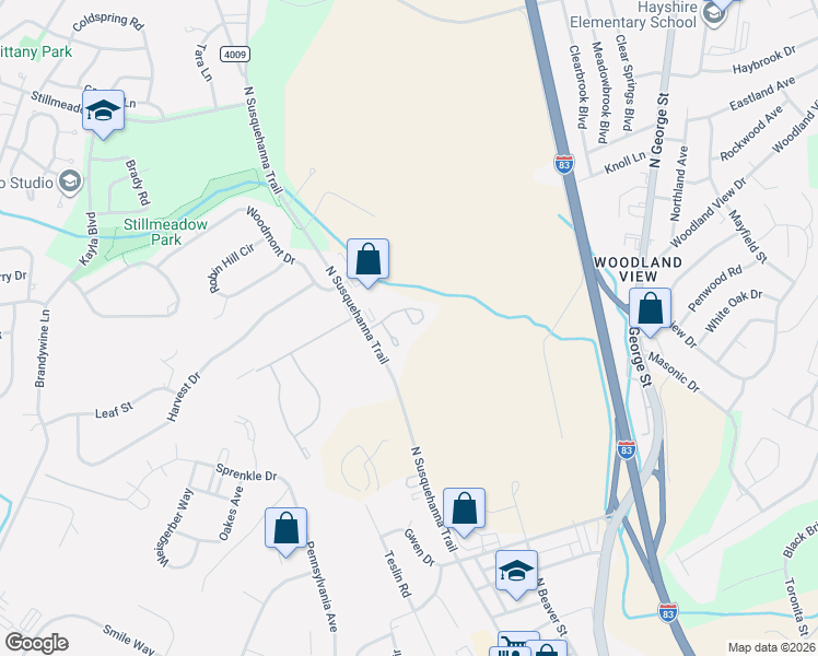 map of restaurants, bars, coffee shops, grocery stores, and more near 72 Lexton Drive in York